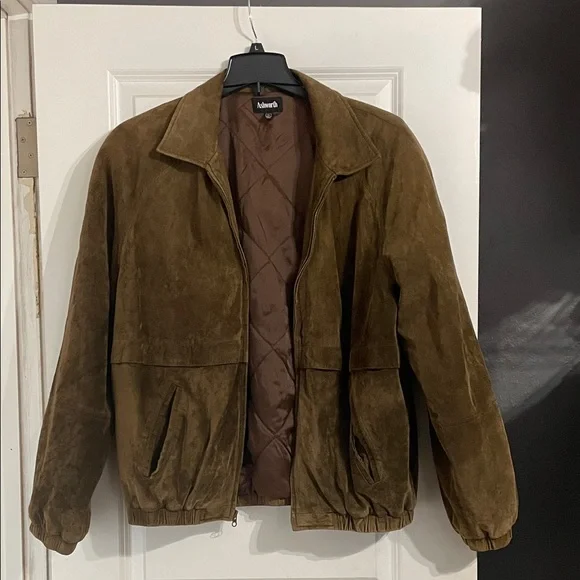 Ashworth Men’s Genuine Suede Leather Jacket Size XL